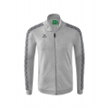 Erima Team Tracktop Essential Sports Jacket - comfortable, ribbed cuffs, side pockets - light grey/grey Men